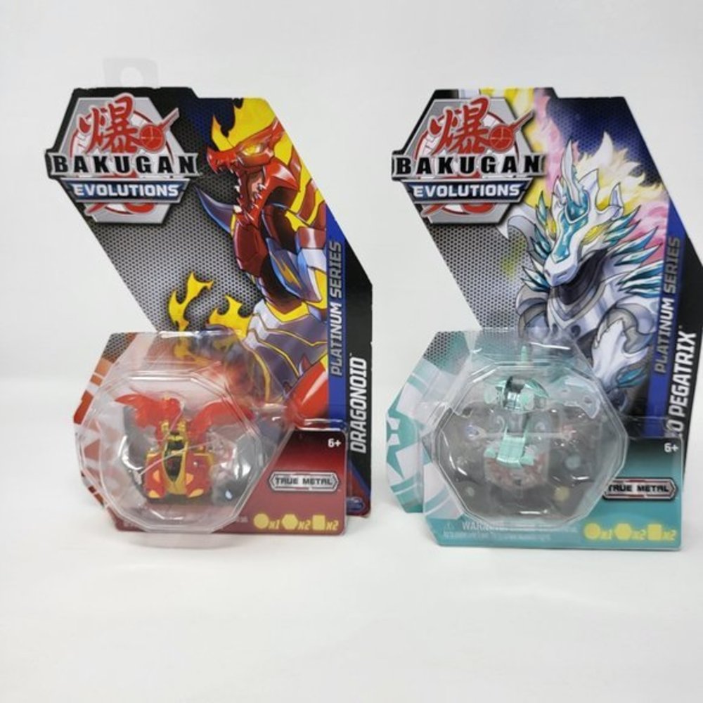Bakugan Evolutions Platinum Series True Metal Dragonoid Neo Pegatrix Lot 2 New‎